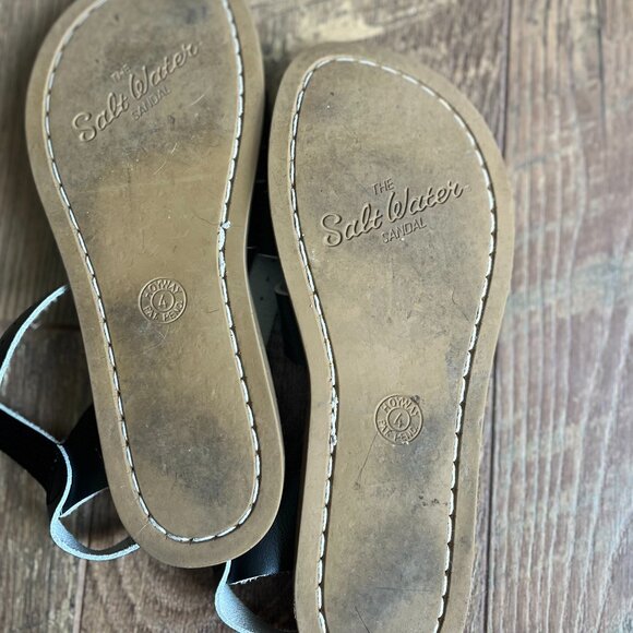 Black Original *Salt Water Sandals* | Water-Friendly | *Women's 6 / Hoy 4* | EUC - Picture 11 of 12